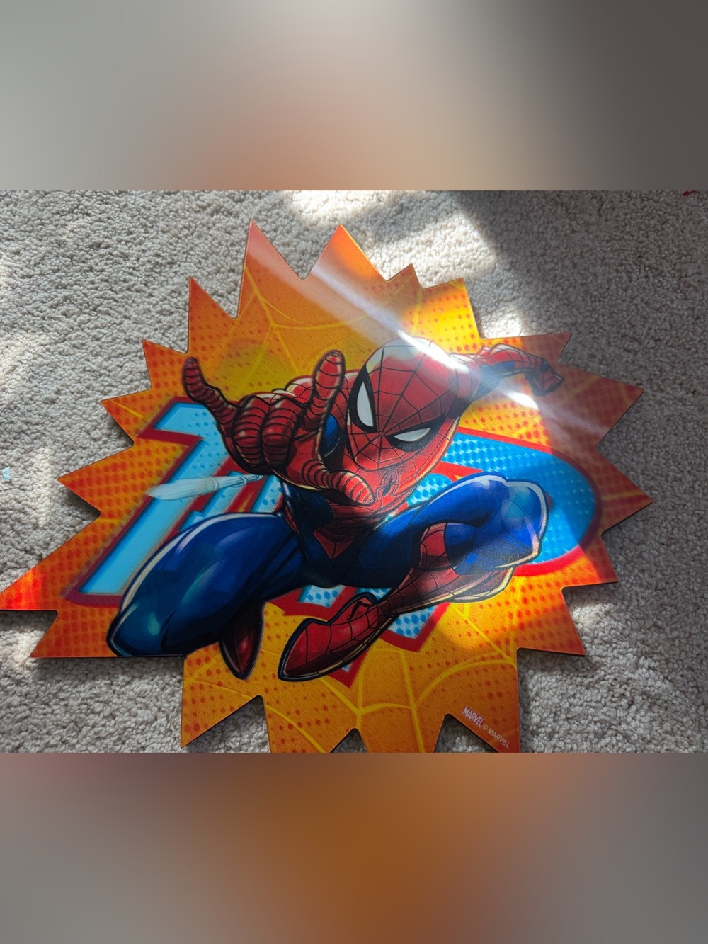 Spider-Man Wall Art Panel - Red & Blue Comic Graphic